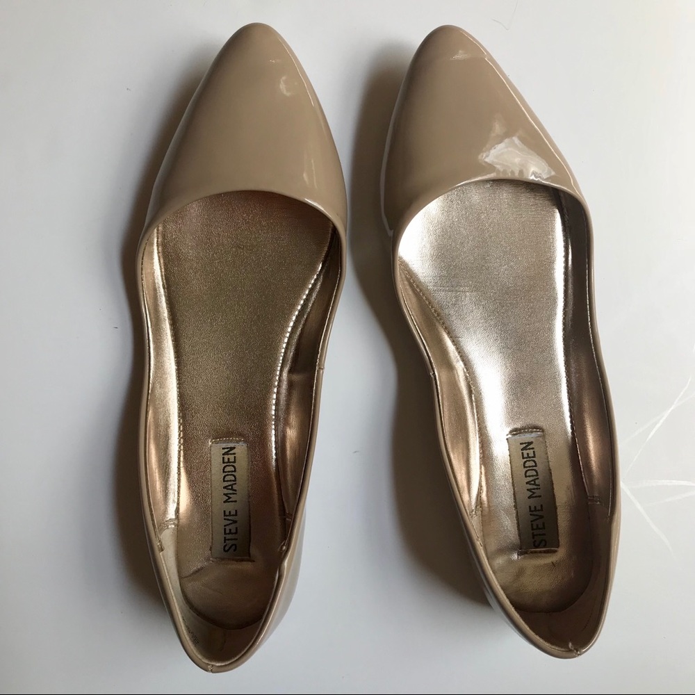 Nude Steve Madden Patent Flats